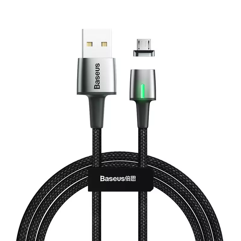 Baseus Magnetic Zinc USB - Micro-USB 1,5A 2m mágneses kábel - fekete