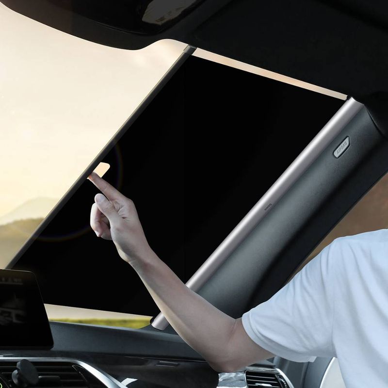 Baseus Auto Close autó szélvédő hővédő árnyékoló roló 64x140cm - ezüst