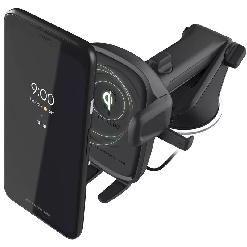 iOttie Easy One Touch Wireless 2  műszerfalra szerelhető telefontartó, vezeték nélküli töltés - fekete