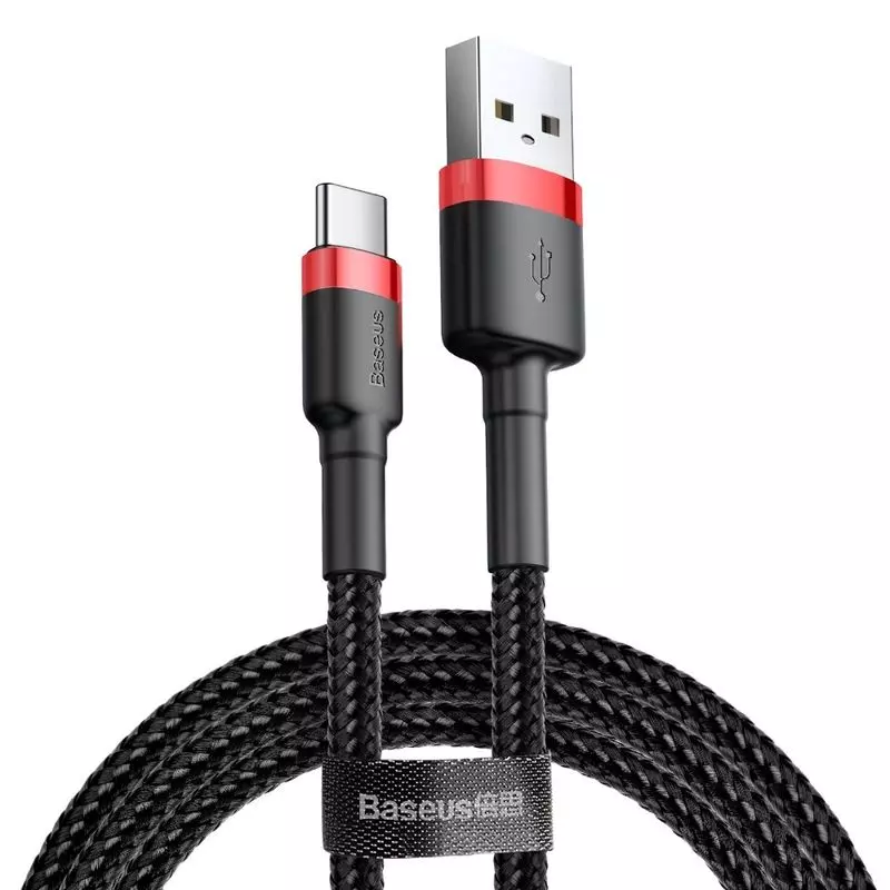 Baseus Cafule USB - USB-C QC3.0 2A 3m kábel - fekete-piros