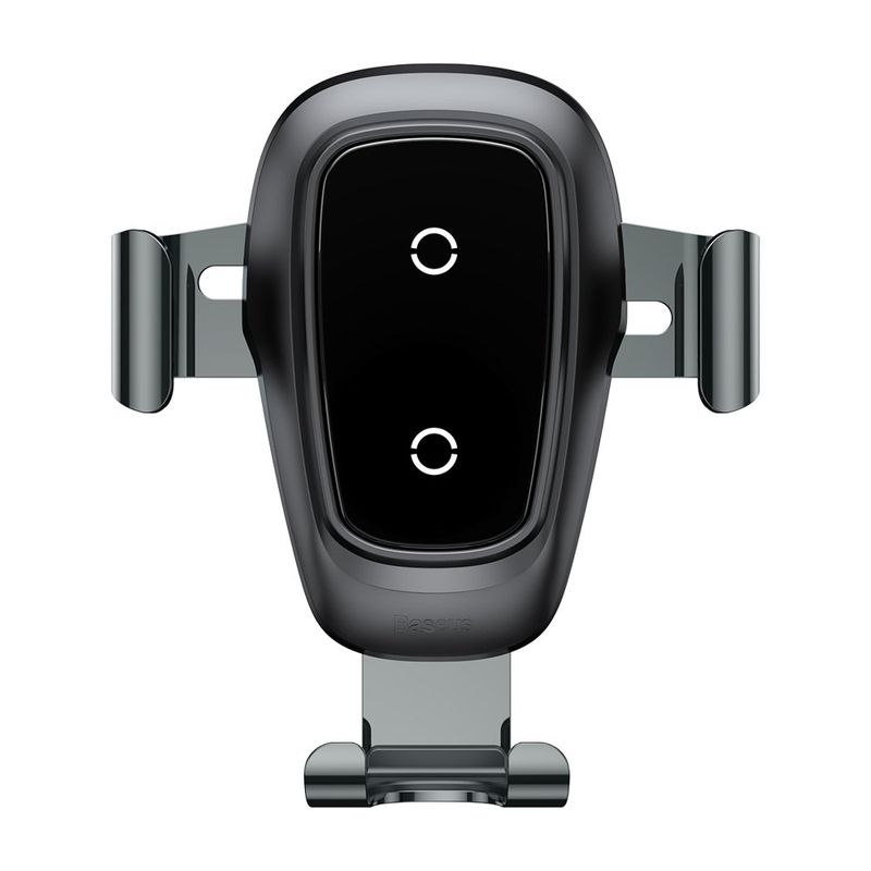 Baseus Metal Gravity autós telefontartó és Qi vezeték nélküli töltő szellőző nyílásba - fekete