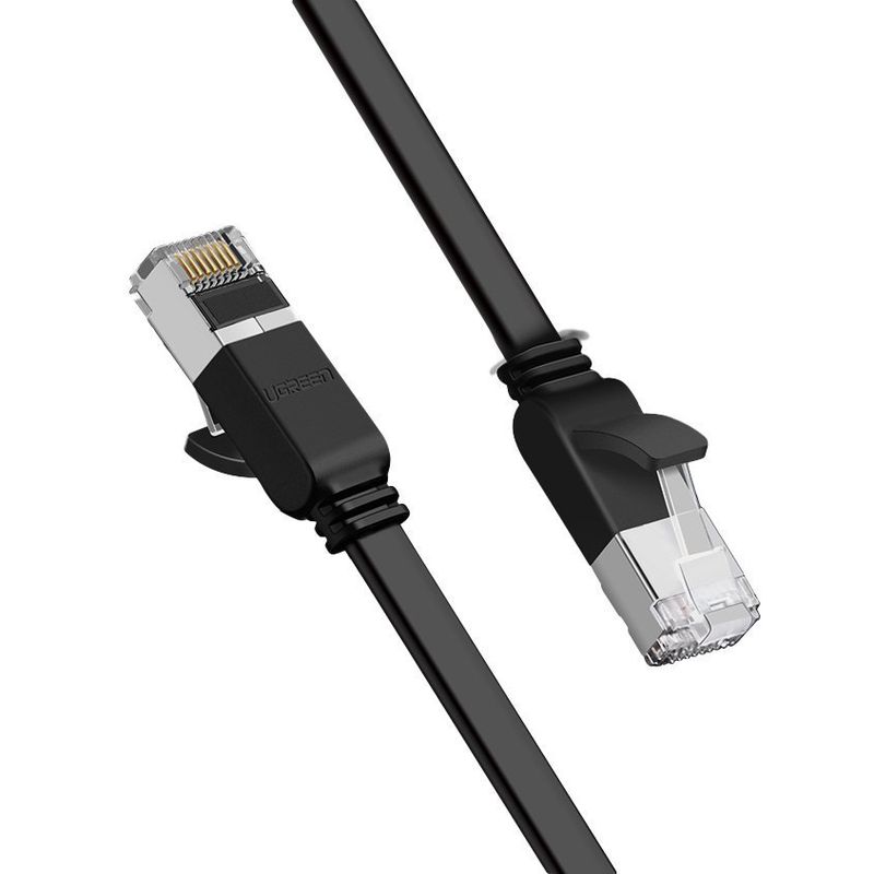 Ugreen UTP RJ45 Cat6 1000Mbps lapos hálózati kábel 2m - fekete
